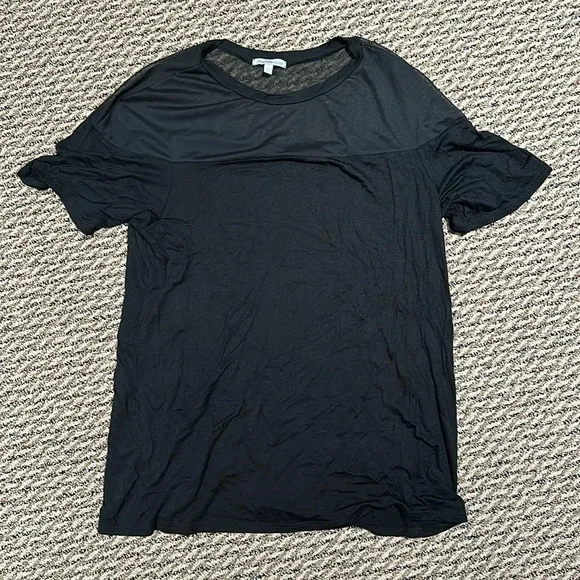 Black T-Shirt with mesh detail - Picture 2 of 3